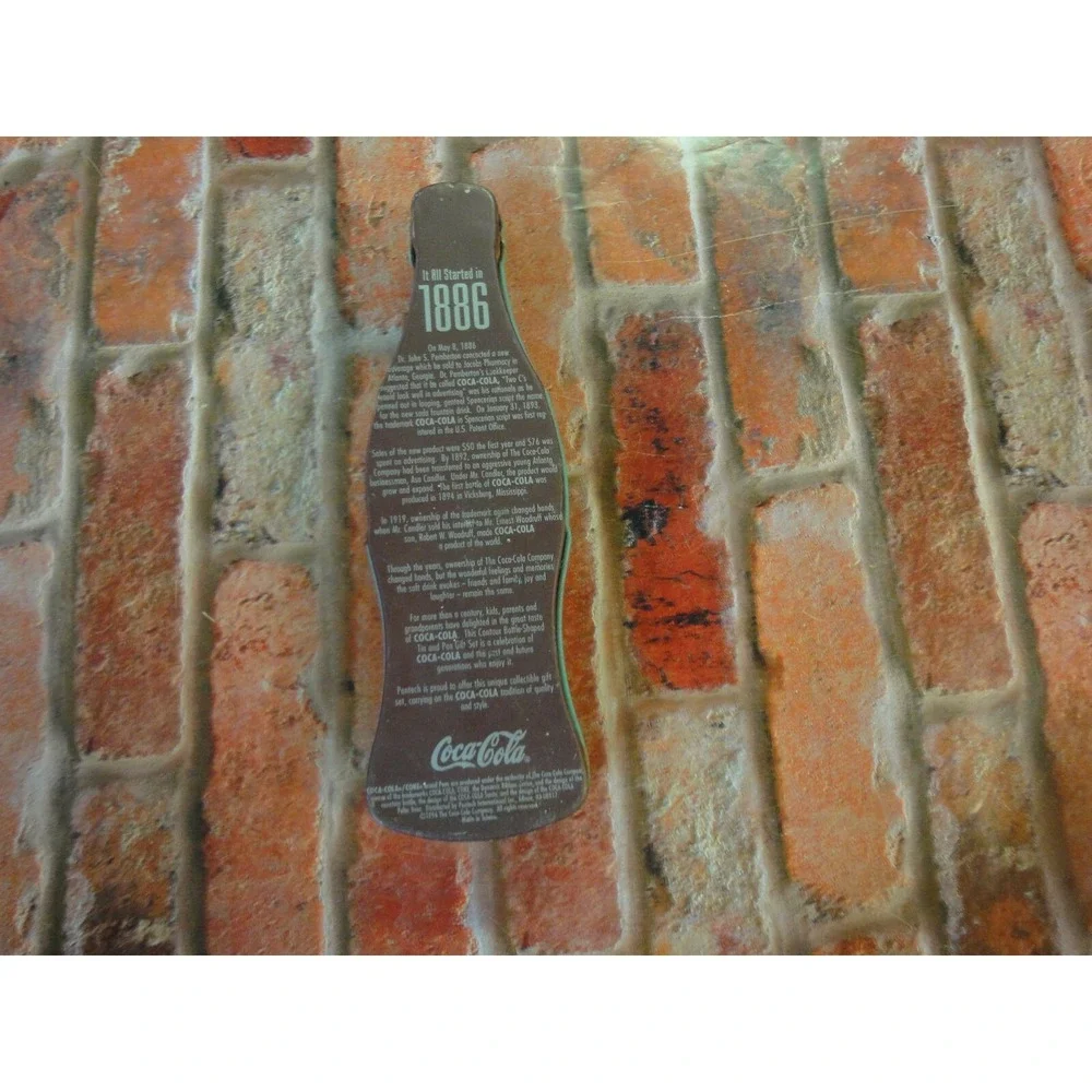 vintage 1996 Coca-Cola bottle shape collectible storage tin coke soda collectibl